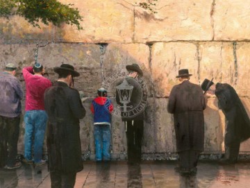 350 人の有名アーティストによるアート作品 Painting - 嘆きの壁 エルサレム トーマス・キンケード